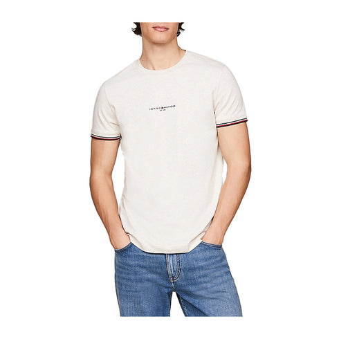 Tommy Hilfiger T - shirt T - shirt Uomo logo tipped girocollo Latte A24 - TOMMY HILFIGERMW32584 - HCX - S - Francavilla Moda